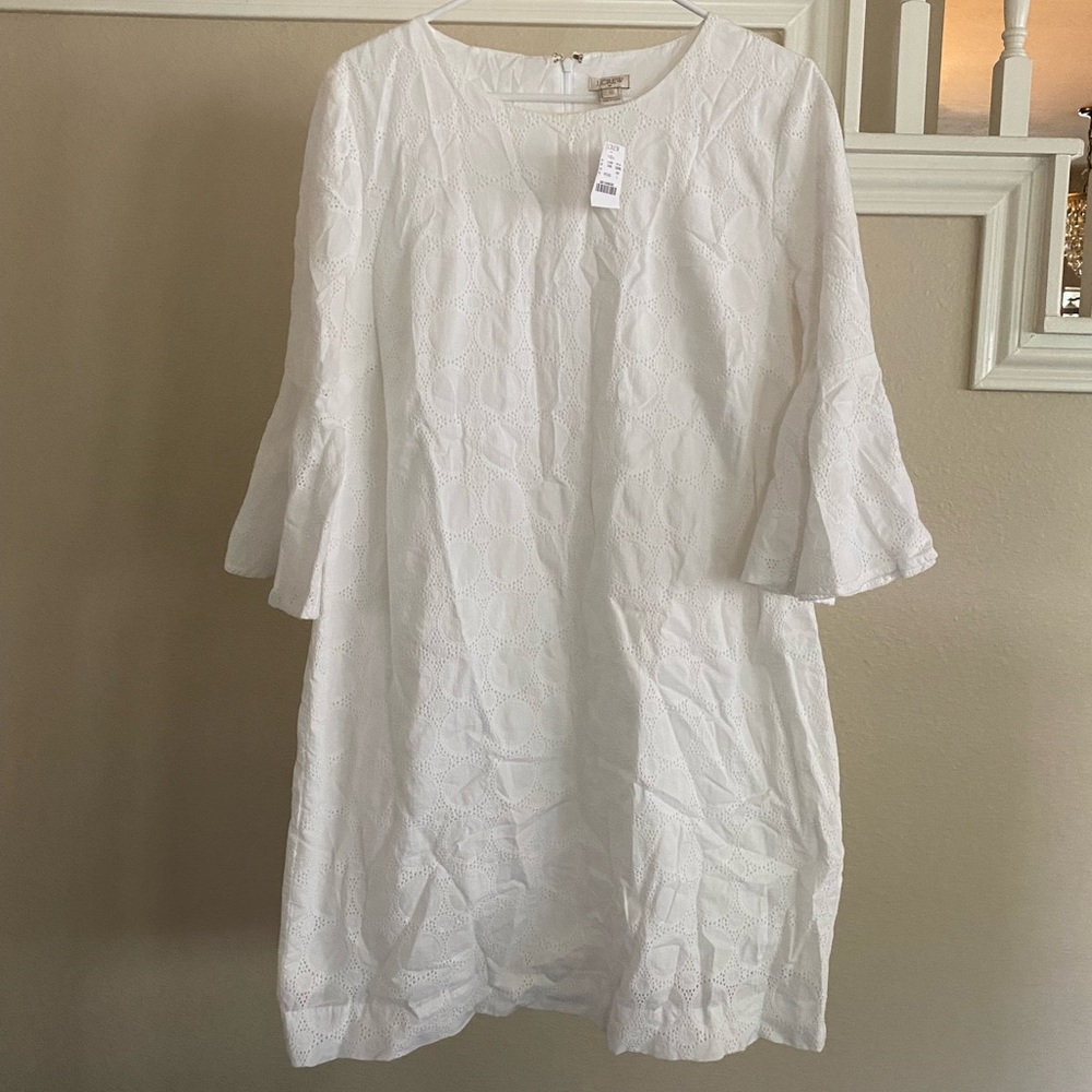 J. Crew white bell sleeve dress - NWT